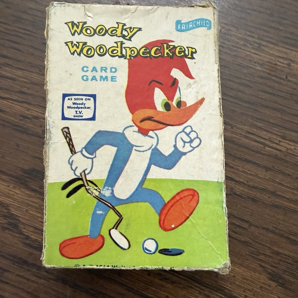 Vintage 1963 Woody Woodpecker Card Game Fairchild TV Show Complete Set